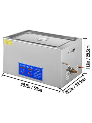 VEVOR Ultrasonic Cleaner Digital Timer  2L 3L 6L 10L 15L 22L 30L Stainless Steel Bath Jewelry Glasses Watch Cleaning Machine