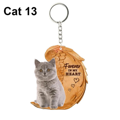 1 Piece 23 Style Dog Forever In My Heart  Angel Pendant Bag Key Chains Car Keychain Keyring  Pet Jewelry Gift For Women Girls