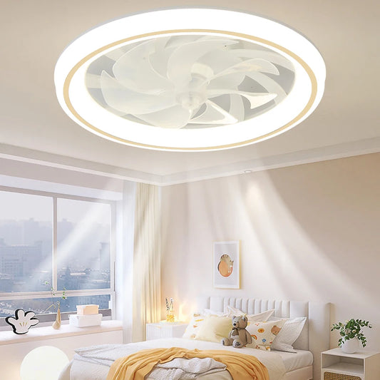 New Ceiling Fan Light Living Room, Bedroom Modern and Simple Home Intelligent Remote Control Restaurant LED Fan Light