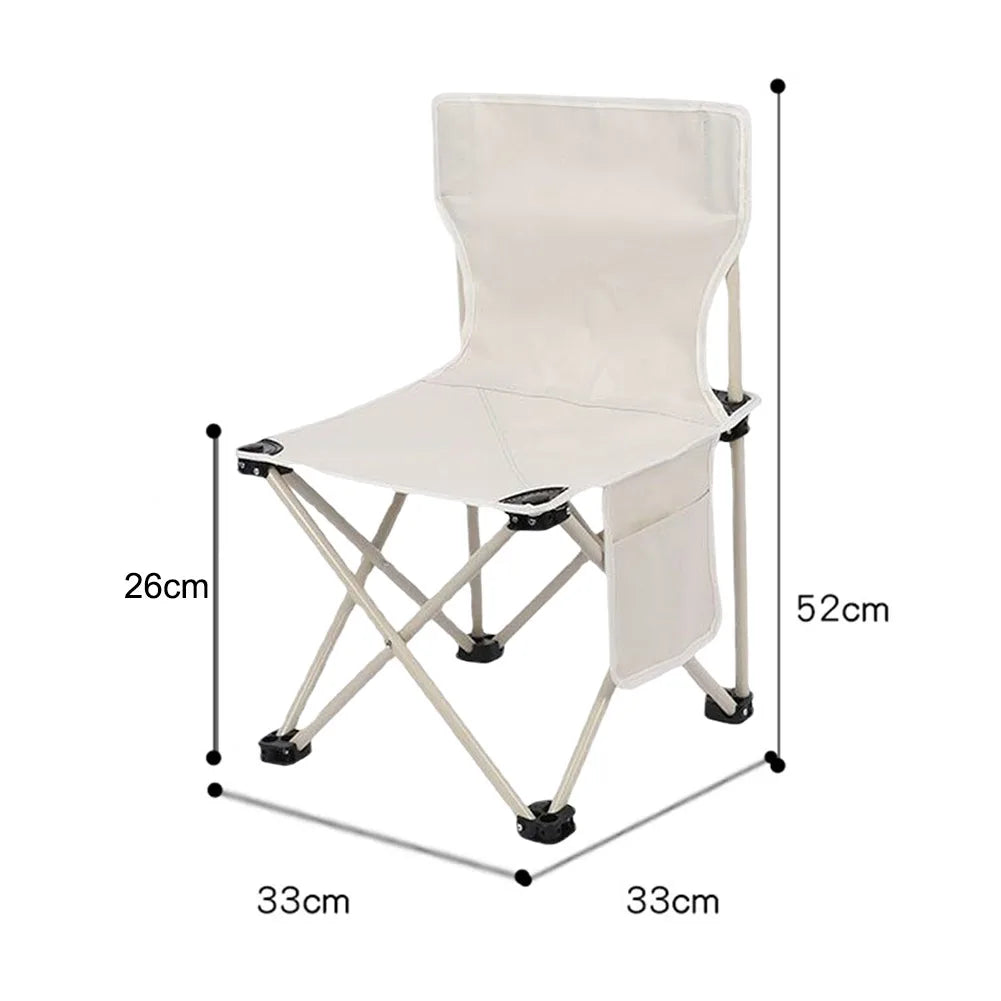 Outdoor Portable Folding Chair With Storage Bag Foldable Car Outdoor Chair Lightweight Bearing Strong Ride Comfort Camping Gear