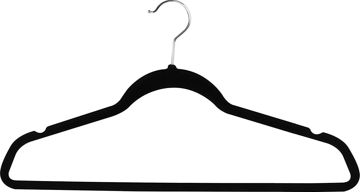 45CM Non-Slip Supple Velvet Hanger Seamless Flocking Hanger Gold Hook Only for Dry Clothes Wardrobe Storage Adult Magic Hanger