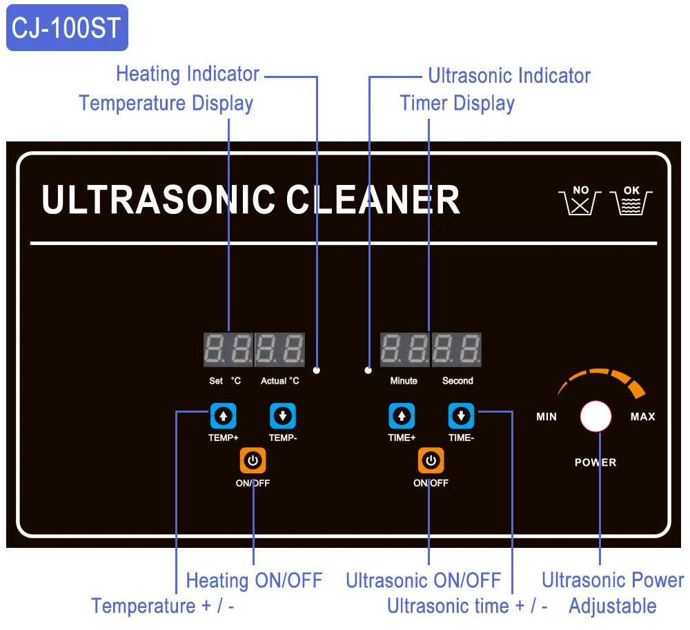 30L Industrial Ultrasonic Cleaner 900w Long Tank Driver Motherboard Automotive Metal Ultra Sonic Cleaner Vinyl Records Washer