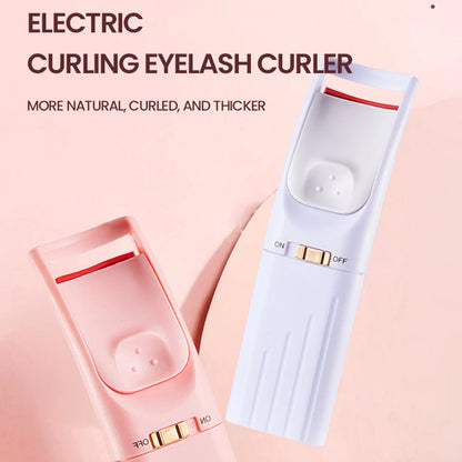 Electric Heated Eyelash Curler USB Rechargeable Eyelashes Curler Quick Heating Natural Eyelash Curler Long Lasting Makeup