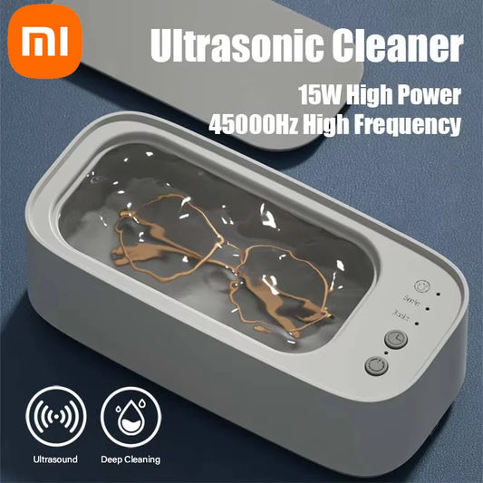 Xiaomi Ultrasonic Glasses Cleaning 45KHZ Ultrasound Jewelry Cleaner Machine High Frequency Ultrasonic Cleaning Bath For Jewelry