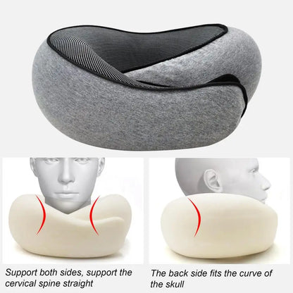 Travel Pillow Memory Foam Neck Support For Flight Comfortable Head Cushion Support Pillow Accessories For Sleep Rest Airplane