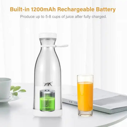 Portable electric juicer Cup Handheld 6-blade USB rechargeable Multifunctional fruit blender 380ml Mini juicer