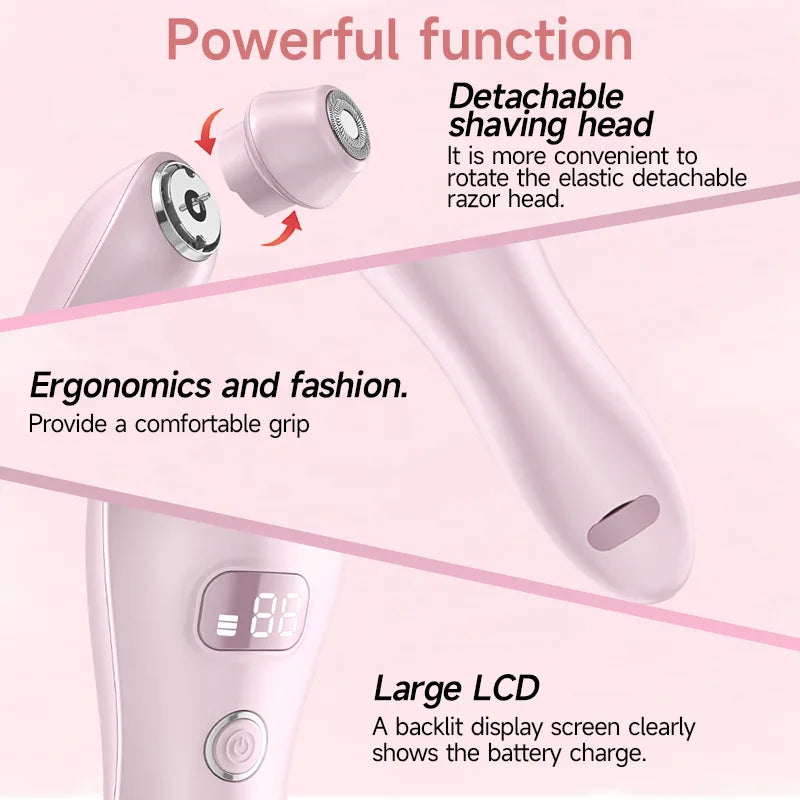 Electric Razors Shaver for Women, 2 in 1 Bikini Trimmer for Women, IPX7 Waterproof Pubic Hair Trimmer Women Wet & Dry Use