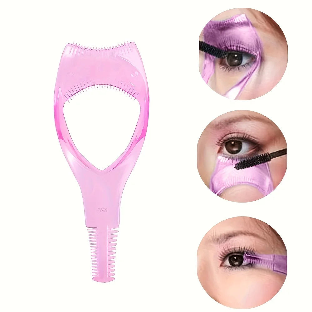 1pc 3D Triple Function Eyelash Assistant Tool, Mascara Applicator Guide, Eyeliner Assistant, Anti-Clumping Eyelash Separator