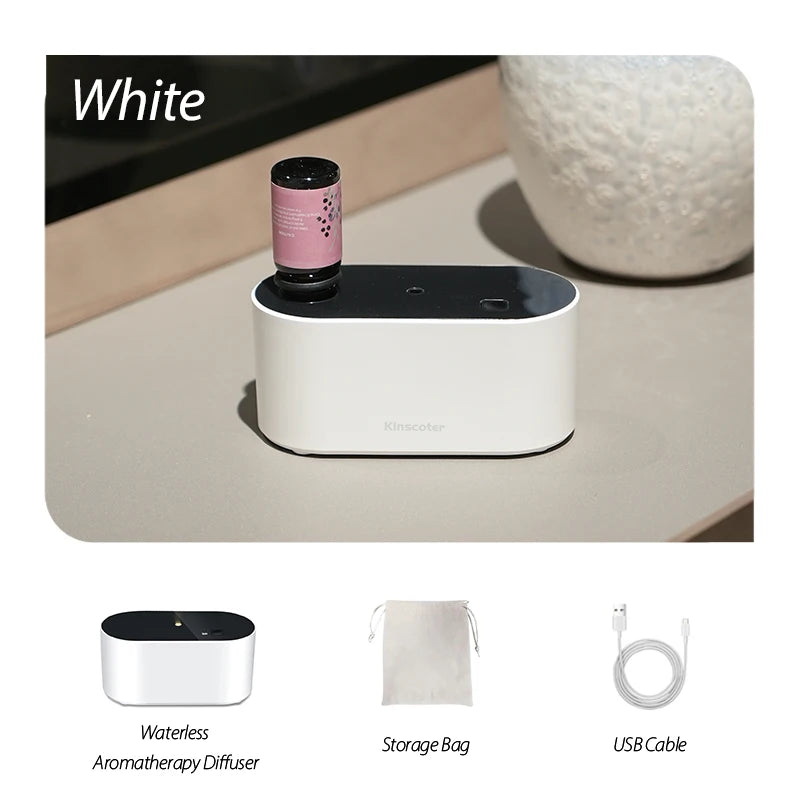 Portable Waterless Aroma Diffuser Automatic Induction Essential Oil Atomising Diffuser with Timed Mist for Bedroom Holiday Gift