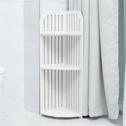 3 Tier Corner Bath Shelf Shower Caddy Storage Rack Unit Organiser Stand White UK