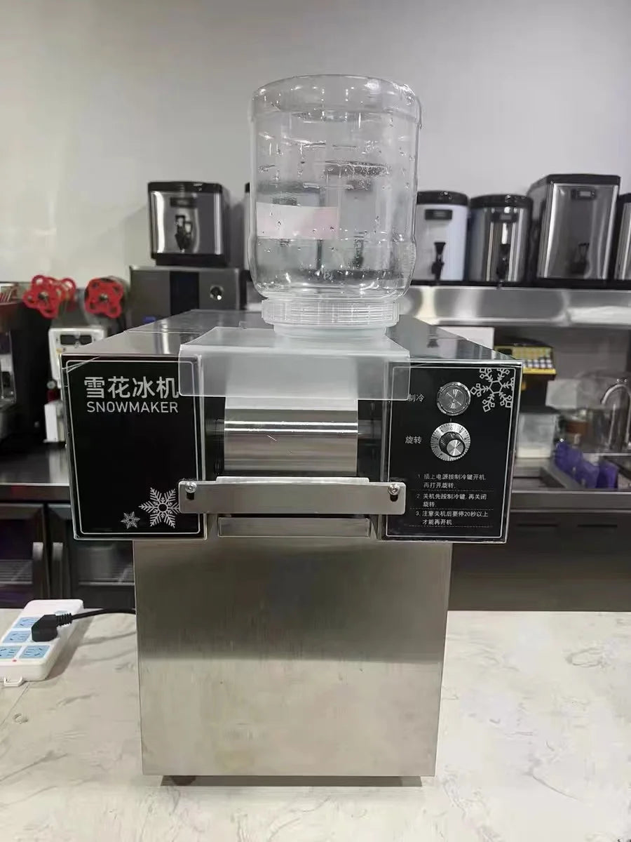 Upgrade 60kg/24H Commercial Korea Bingsu Machine Air Cooling Snow Ice Maker Shaver Machine Snowflake Ice Machine Street Food