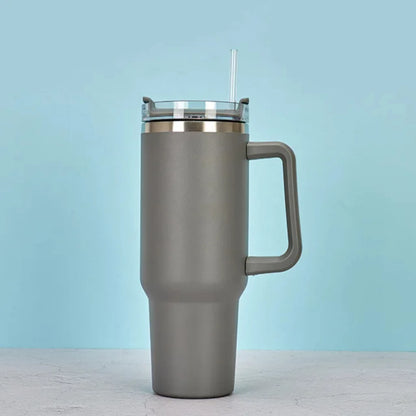 1200ml Stainless Steel Mug Coffee Cup Thermal Travel Car Auto Mugs Thermos 40 Oz Tumbler with Handle Straw Cup Drinkware  In