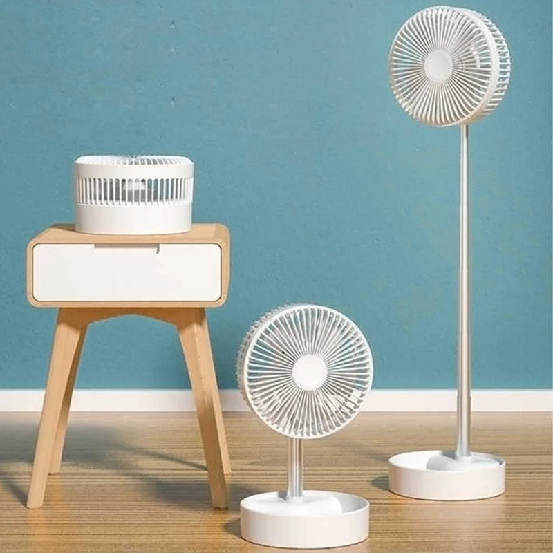 Usb Charging Desktop Home Mini Floor Fan Telescopic Fan Retractable Usb Folding Fan For Home And Office And Outdoor Activity