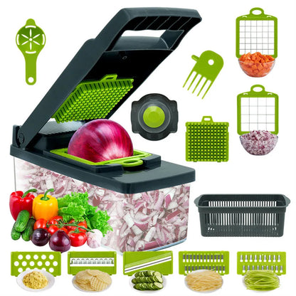 14/16 in 1 Multifunctional Kitchen Artifact Vegetable Cutter Dicer Shredder Grater Slicer Household Kitchen Supplies