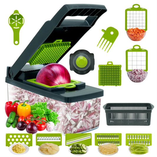 14/16 in 1 Multifunctional Kitchen Artifact Vegetable Cutter Dicer Shredder Grater Slicer Household Kitchen Supplies