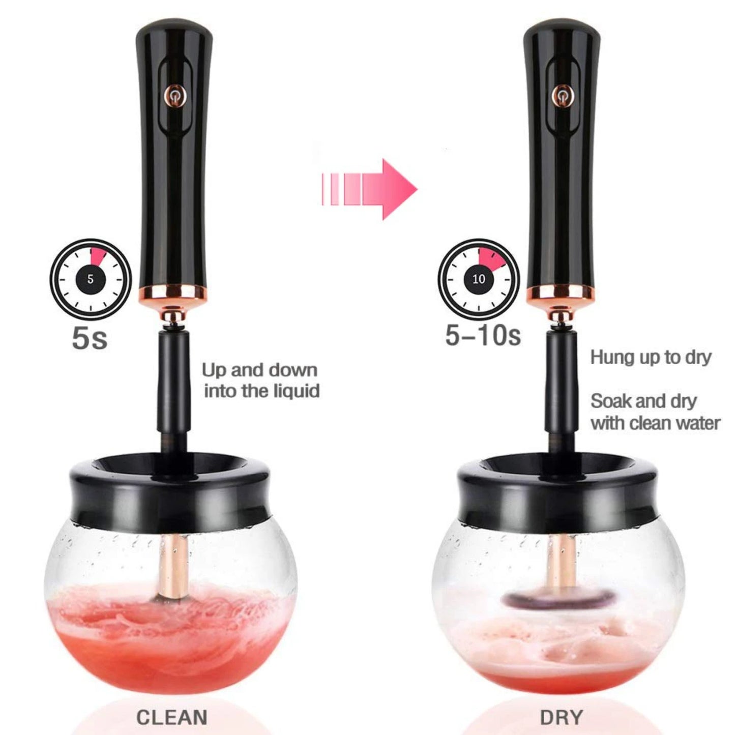 Efficient and Versatile Able Electric Makeup Brush Cleaner - Say goodbye to messy cleanup and hello to flawless results every ti