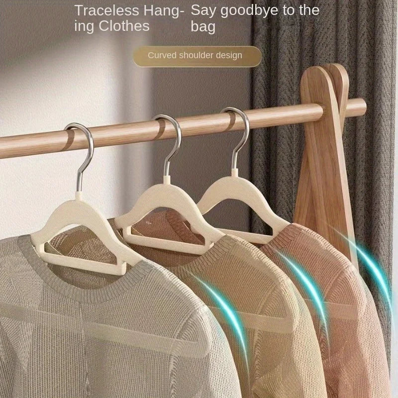 5-pcs Plush clothes hanger for home use, non marking, anti slip, ultra-thin, dry and wet dual-use