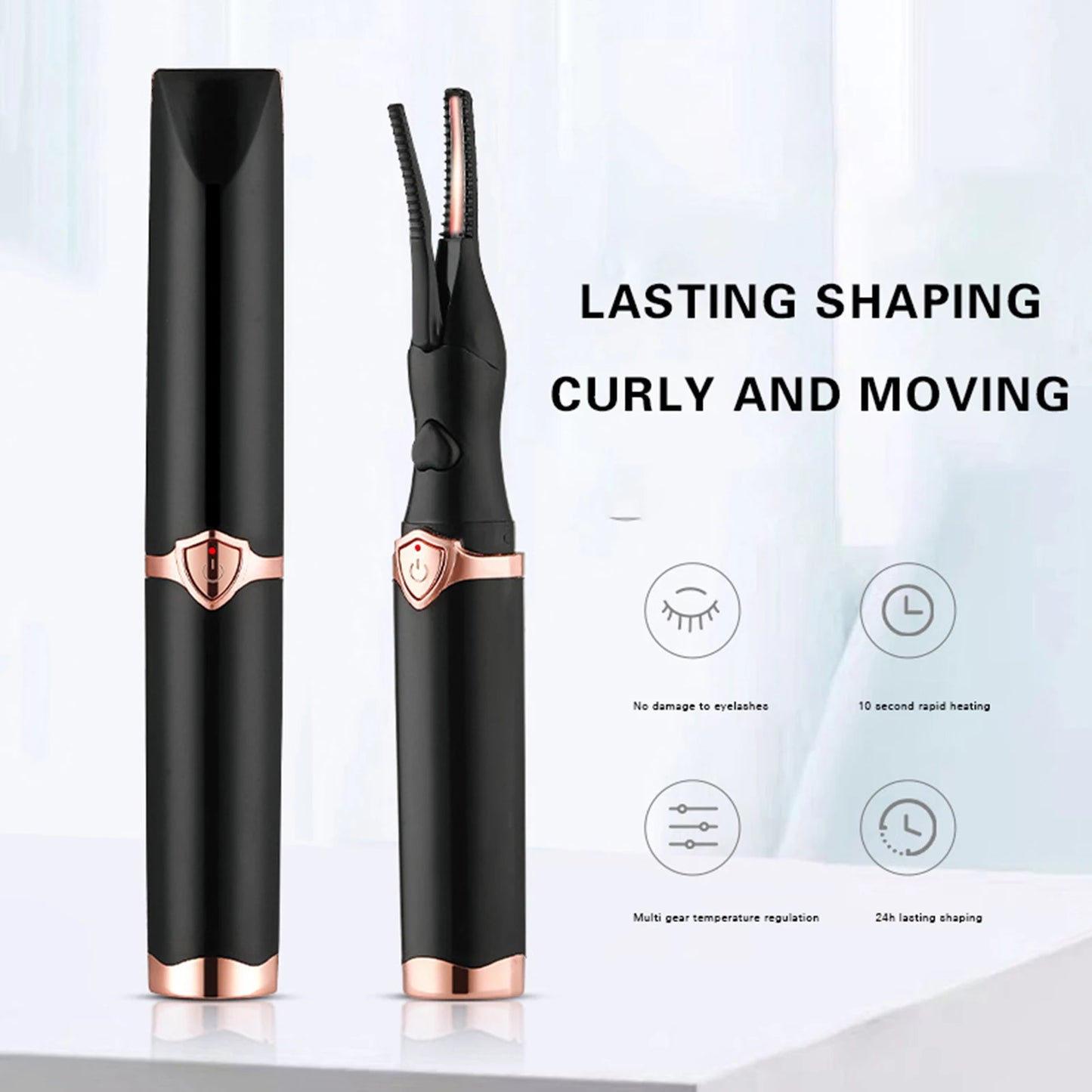 Electric Eyelash Curlers Rechargeable 3 Heat Modes  Fast Heating Handheld Eyelash Curler Ideal Gift for Women Girlfriend