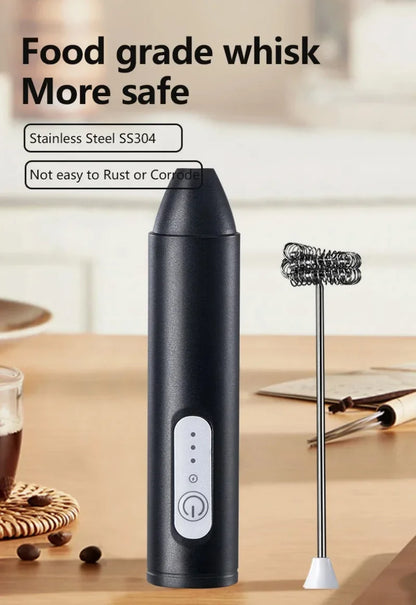 Wireless Milk Frothers Electric USB Recharge 3 Speeds Handheld Blender Small Coffee Foam Maker Whisk For Coffee Kitchen