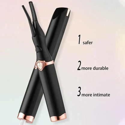 Portable USB Electric Eyelash Curler Fast and Natural Heating High Low Temperature Control Lasting Maintenance Cosmetic Tool