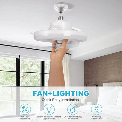 48W Ceiling Fan with Lights and Remote, LED Fan Light Dimmable, 3 Speeds 2 Colors LED Low Profile Energy-Efficient Ideal Bedroom