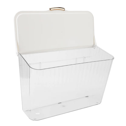 Transparent household clothing storage basket 4L bathroom perforation-free non-trace wall hanging dirty clothes socks dust-proof