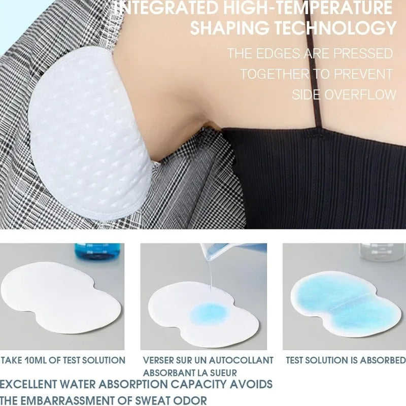 Underarm Sweat Absorption Patch Unisex Sweatproof Sweat Pad Clothes Armpit Keep Dry Adhesive Stickers Light Invisible Paster