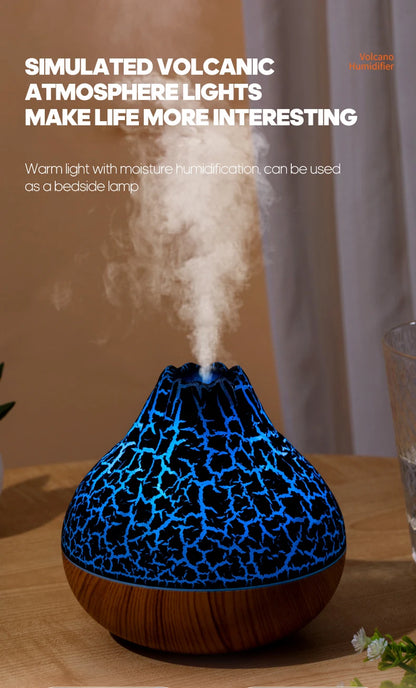 300ml Volcano Air Humidifier Desktop Electric USB Humidificadore Water Mist Diffuser Purifier Air Freshener With 7 Colors Night