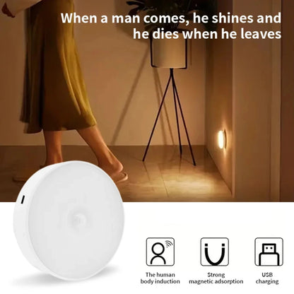 3pcs Motion Sensor  Night Light USB Rechargeable Night Lamp   Cabinet Wardrobe Lamp Staircase Wireless Closet Light Regalos Sign