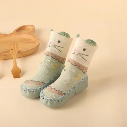 Winter Baby Cute Cartoon Animal Floor Socks with Rubber Anti Slip Sole Cotton Warm Shoes for Infant Girls Boys Slipper Stuff