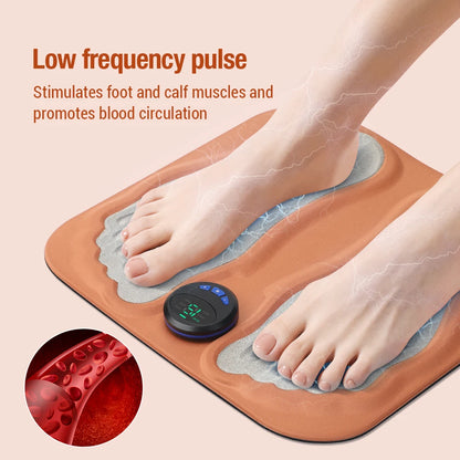 Smart EMS Foot Massager Pad Electric Shaking Hammering Body Muscle Relaxing Massage Machine Remove Edema Leg Shaping