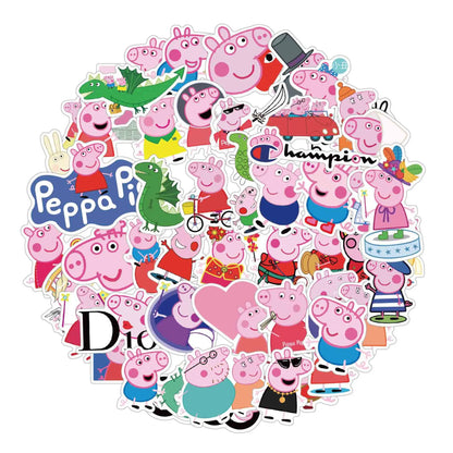 Peppa Pig Birthday Party Decoration Banner Cartoon George Page Balloons Paper Plates Disposable Tableware Decor Background