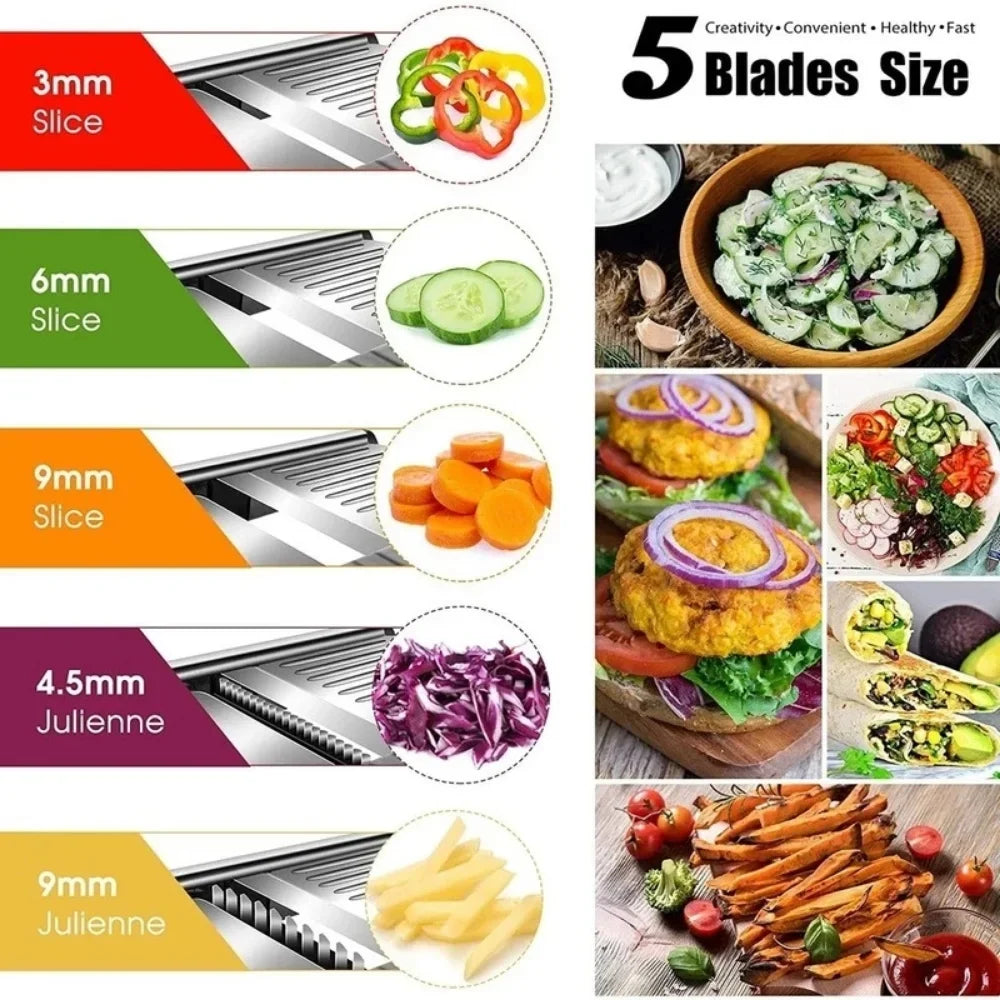 Professional Mandoline Vegetable Slicer 304 Stainless Steel Vegetable Cutter Onion Potato Cabbage Shredder Kitchen Accessories