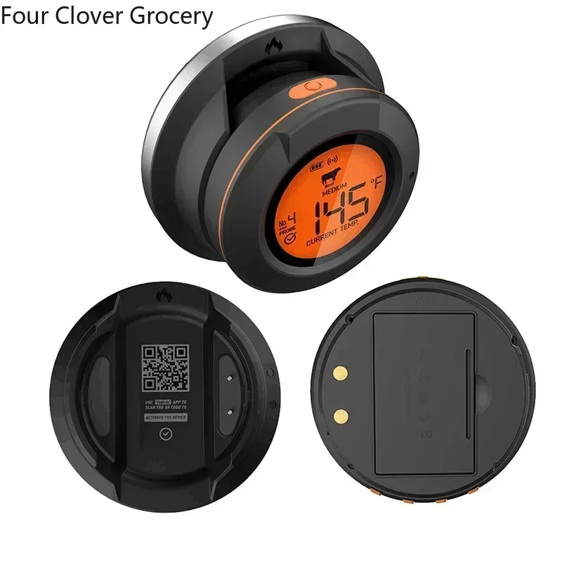 New Food Cooking Bluetooth Wireless BBQ Remote Thermometer Probes Smart Digital Bluetooth Barbecue Thermometer Free App Control