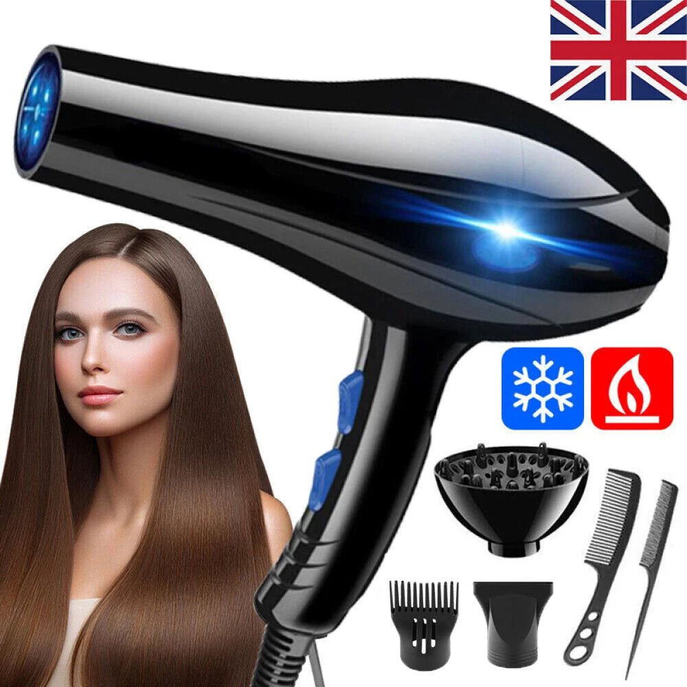 5 In 1 Professional Style 2200W Hair Dryer With Diffuser & Nozzle Salon Styler