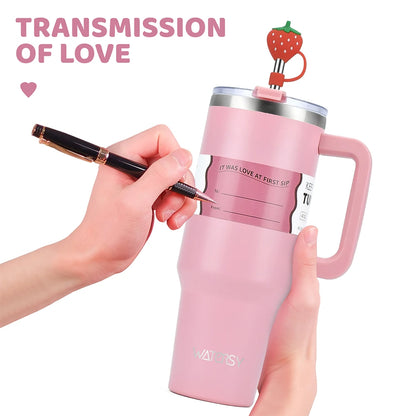 40OZ Stainless Steel Tumbler Large Capacity Thermal Bottle Double Vacuum Flasks Keep Cold Thermos Cup DIY Gift Mug