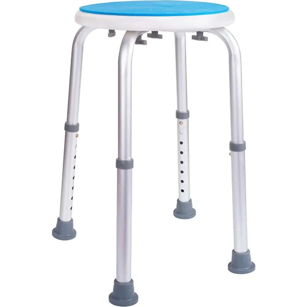 Padded Round Shower Stool Shower Stools for Seniors with Tote Bag Lightweight with Anti-Slip for added Stability up to 280Lbs