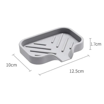 Sink Silicone Tray With drain Soap Sponge Storage Holder Countertop Sink Scrubber Brush Soap Storage Rack Kitchen Organizer Tray