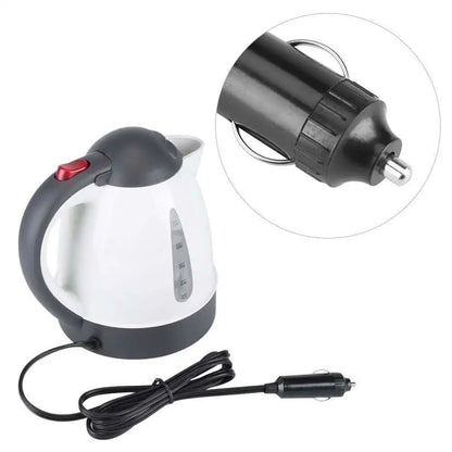 1000 ML Car Hot Kettle Car Truck Water Heater Auto Shut-Off 12/24 V Travel Electric Kettle Large Capacity Stainless Steel Kettle