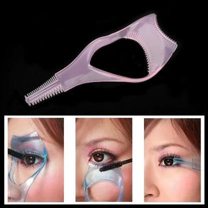 3 in 1 Makeup Shield Guide Guard Curler Eyelash Tools Eyelash Curling Comb Lashes Cosmetics Curve Applicator Comb Mascara