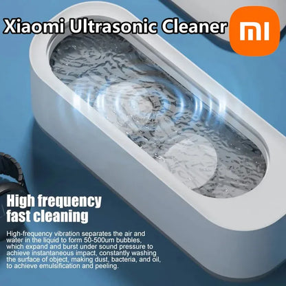 Xiaomi Ultrasonic Cleaning Machine 45000Hz High Frequency Vibration USB Charge Battery 360°Jewelry Glasses Watch Ring Cleaner