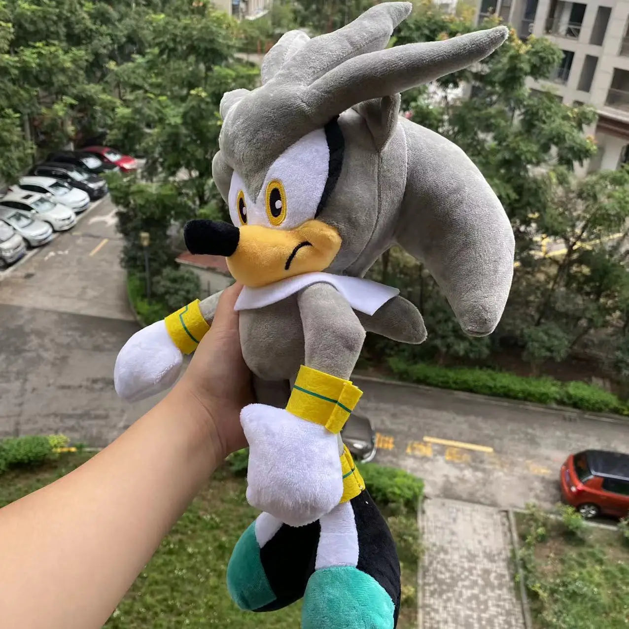 45cm Game Figure Silver the Hedgehog Plush Toy Doll Christmas Gifts For Children