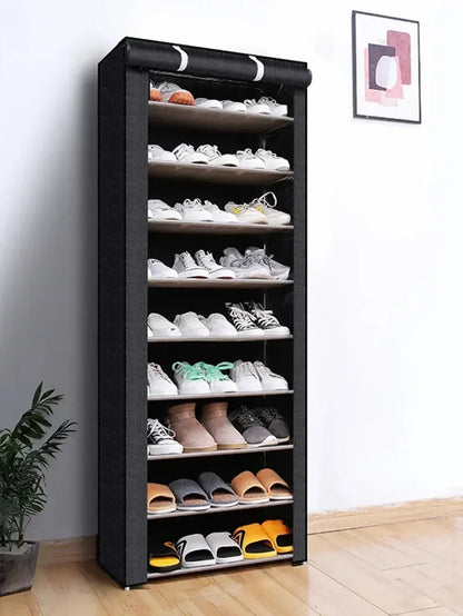 Simple shoe rack multi-layer space-saving and economical household dustproof storage shoe cabinet dormitory door simple cabinet