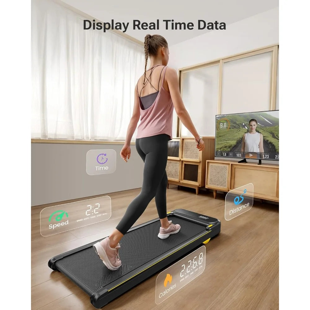 Treadmill,Portable Walking Treadmill 2.25HP, Walking Jogging Machine with 265 lbs Weight Capacity Remote Control LED Display