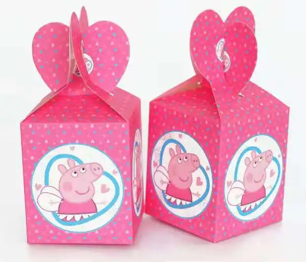 Peppa Pig Birthday Party Decoration Banner Cartoon George Page Balloons Paper Plates Disposable Tableware Decor Background