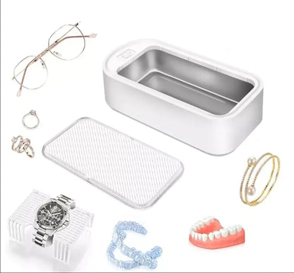 Ultrasonic Cleaner Machine 48000Hz, Portable Ultrasonic Jewellery Cleaner Glasses Cleaner with 2 Cleaning Modes, 650ml