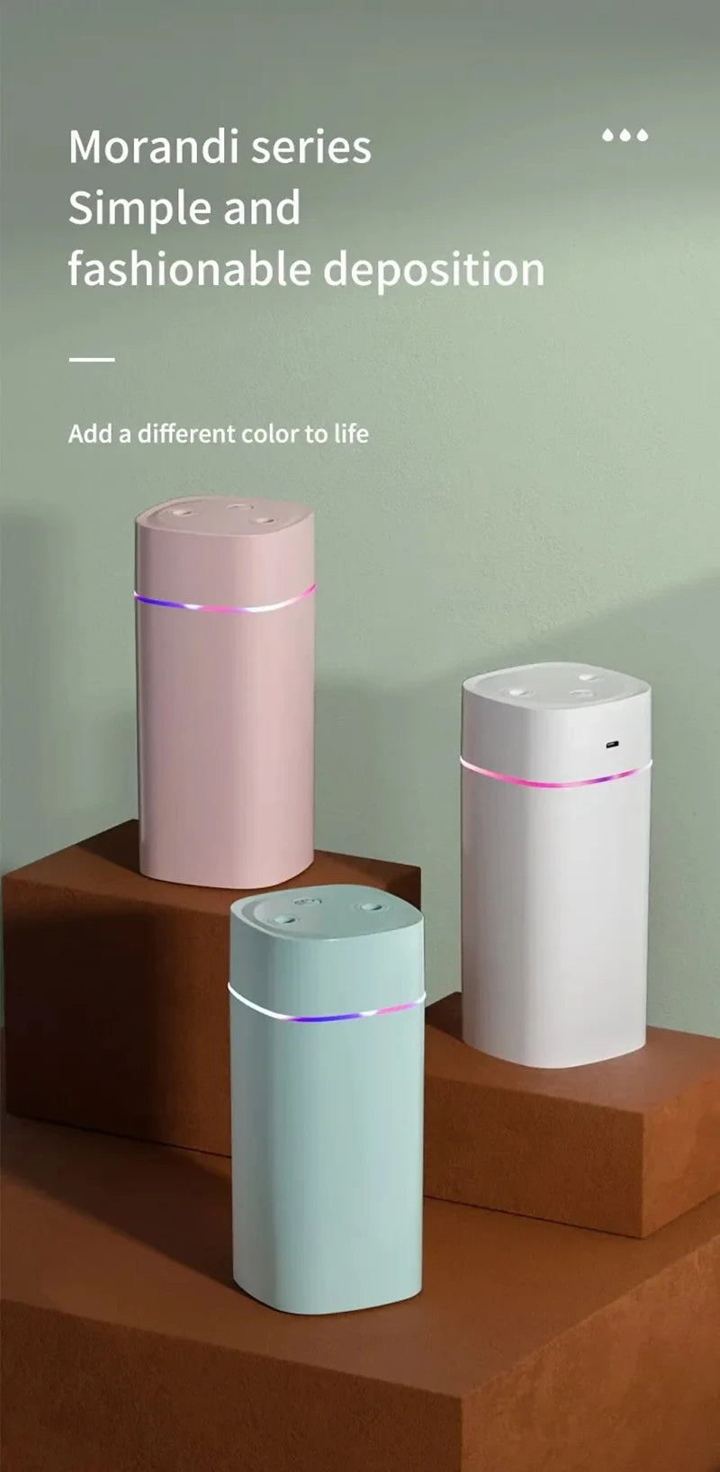 Xiaomi Air Humidifier With Dual Spout High Capacity Essential Oil Diffuser Cool Mist Maker Silent NightLight For Home Car Office