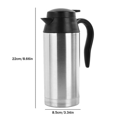 12/24V Car Electric Kettle Boil Dry Protection 750ml Car Coffee Mug Quick Boiling Kettle Pot Heated Heating Travel Cup Kettle