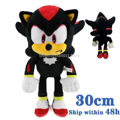 New 30CM Super Sonic Plush Toys The Hedgehog Amy Rose Knuckles Tails Cute Cartoon Soft Stuffed Doll Birthday Gifts for Children