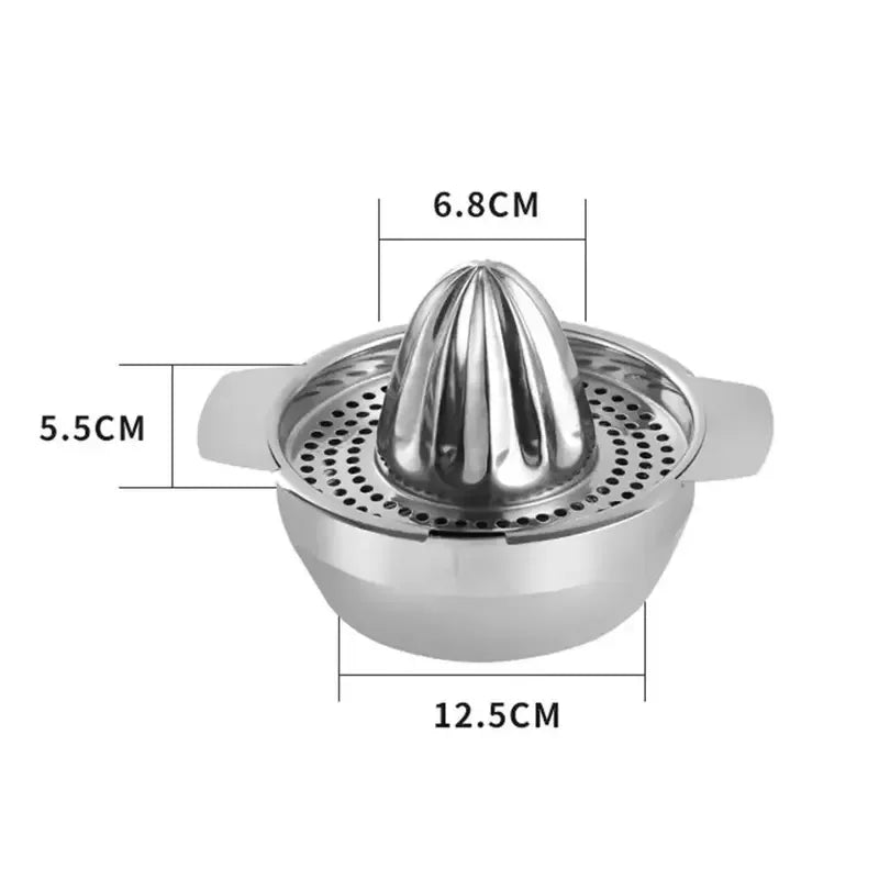 1pc Portable Stainless Steel Lemon Squeezer and Juicer with Bowl Container - Easy to Use and Convenient for Oranges, Lemons